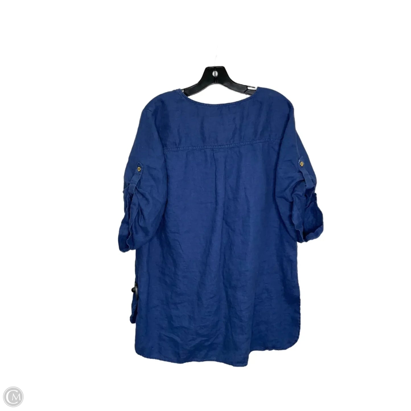 Top Short Sleeve By Ellen Tracy In Blue, Size: 1x