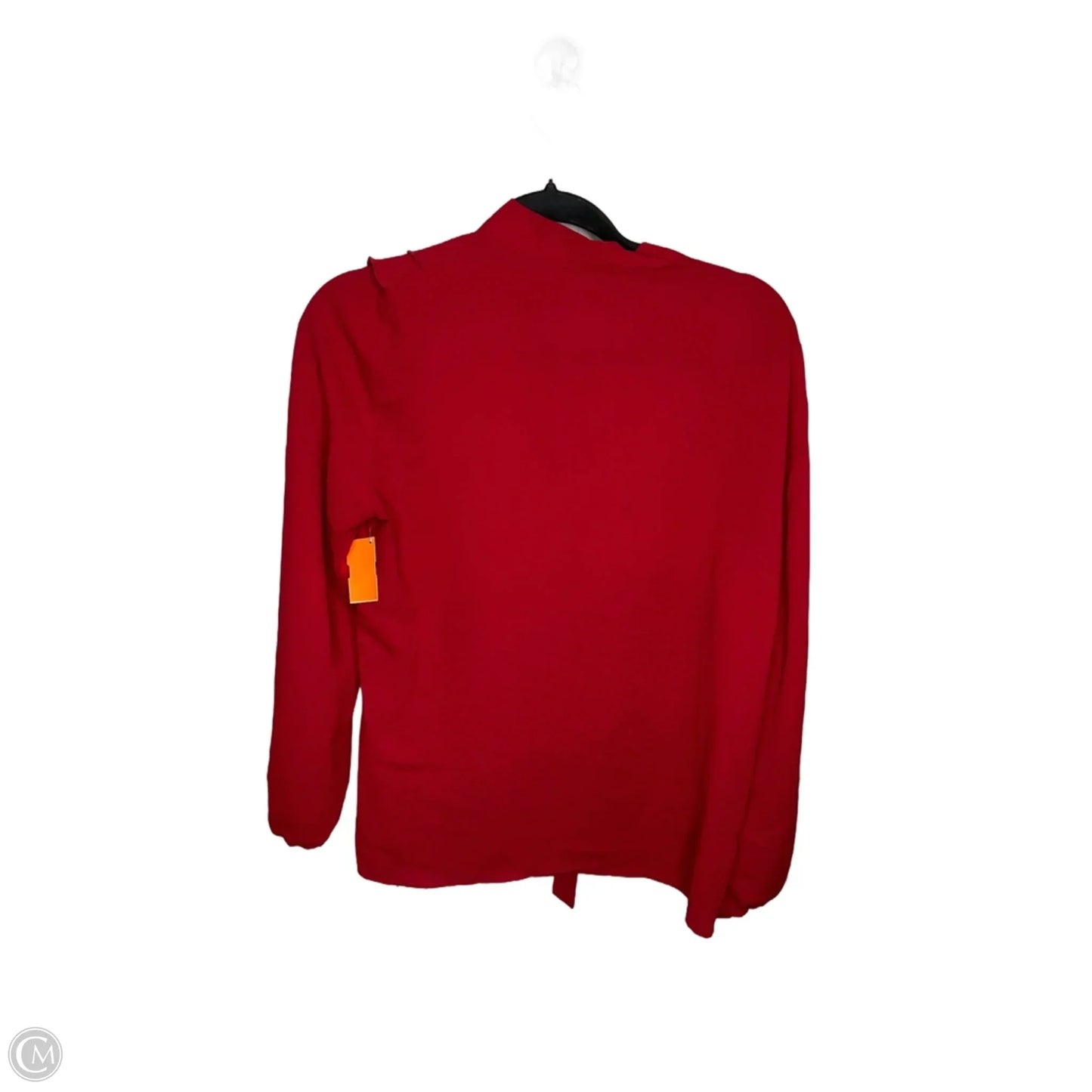 Top Long Sleeve By Kasper In Red, Size: M