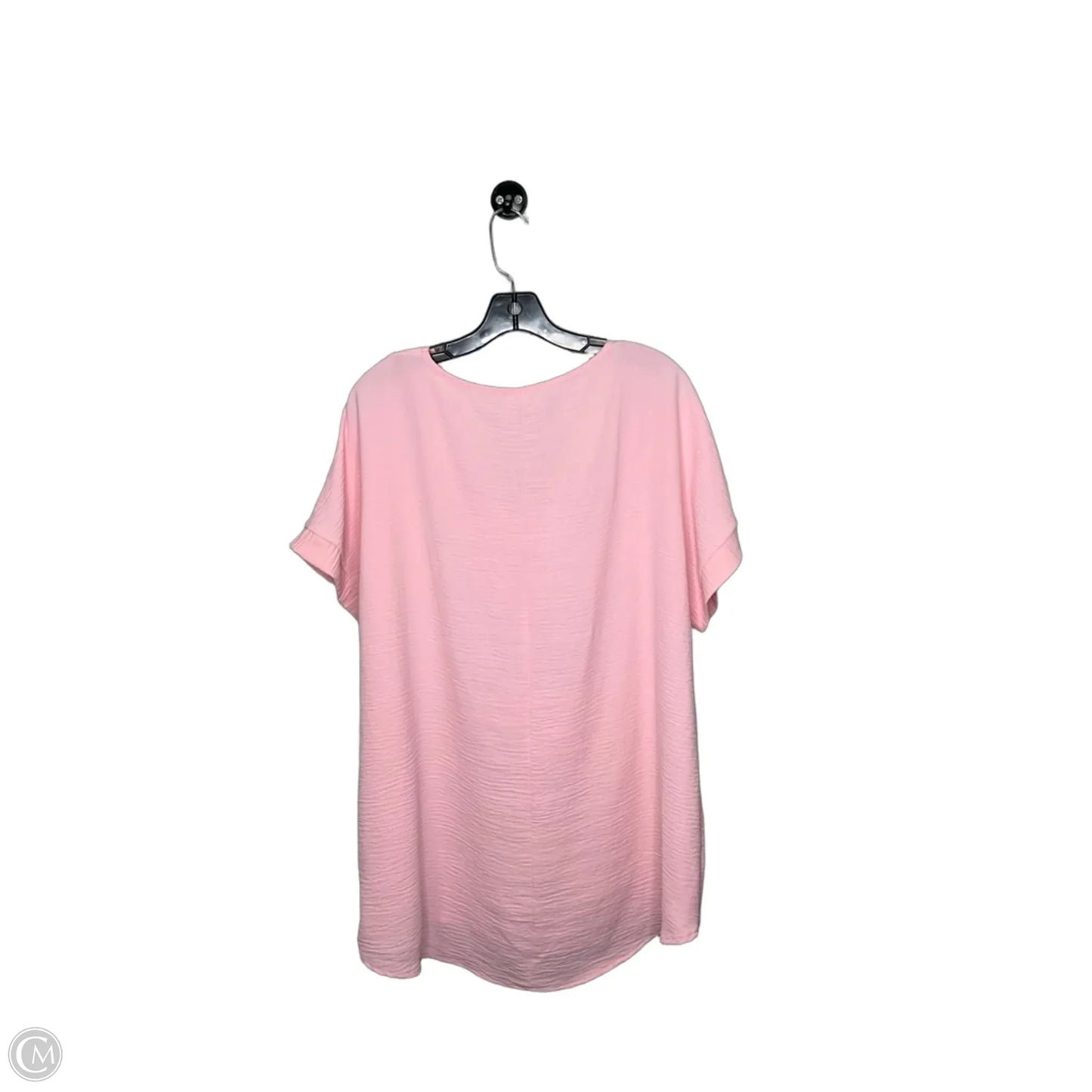 Top Short Sleeve By Zenana In Pink, Size: Xl