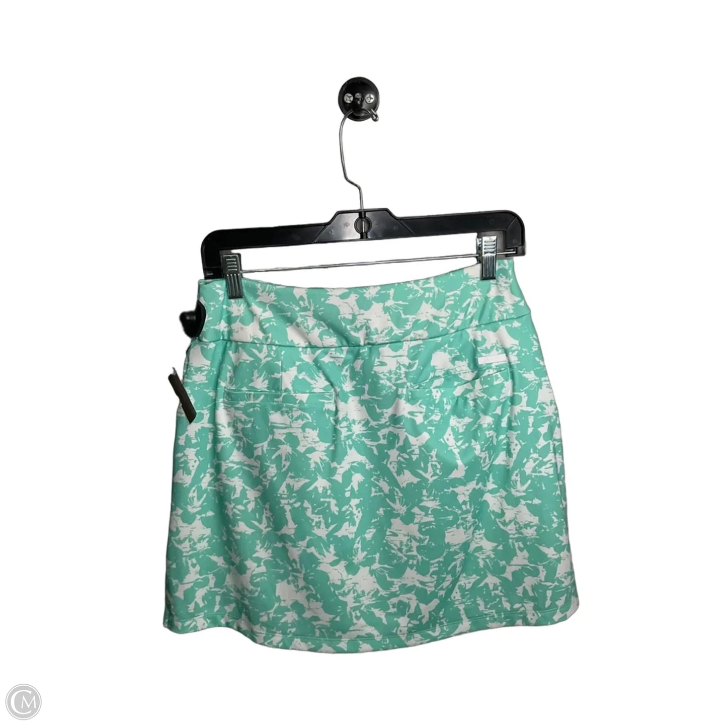Athletic Skirt By Adidas In Green & White, Size: S
