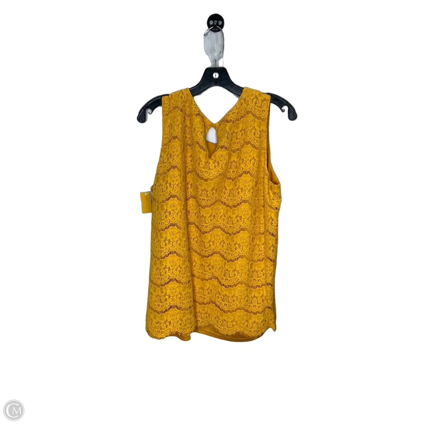 Top Sleeveless By Faith And Joy In Yellow, Size: 3x