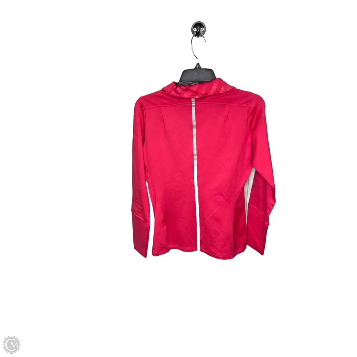 Athletic Top Long Sleeve Collar By Nike In Pink, Size: S