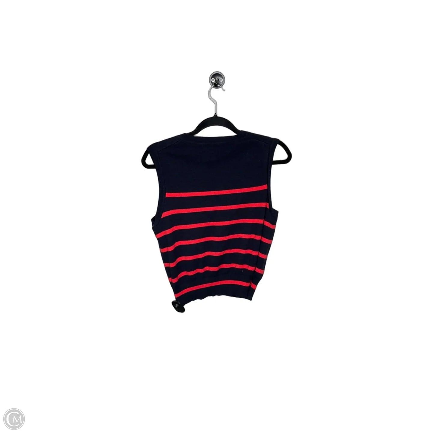 Top Sleeveless By Free Assembly In Striped Pattern, Size: M
