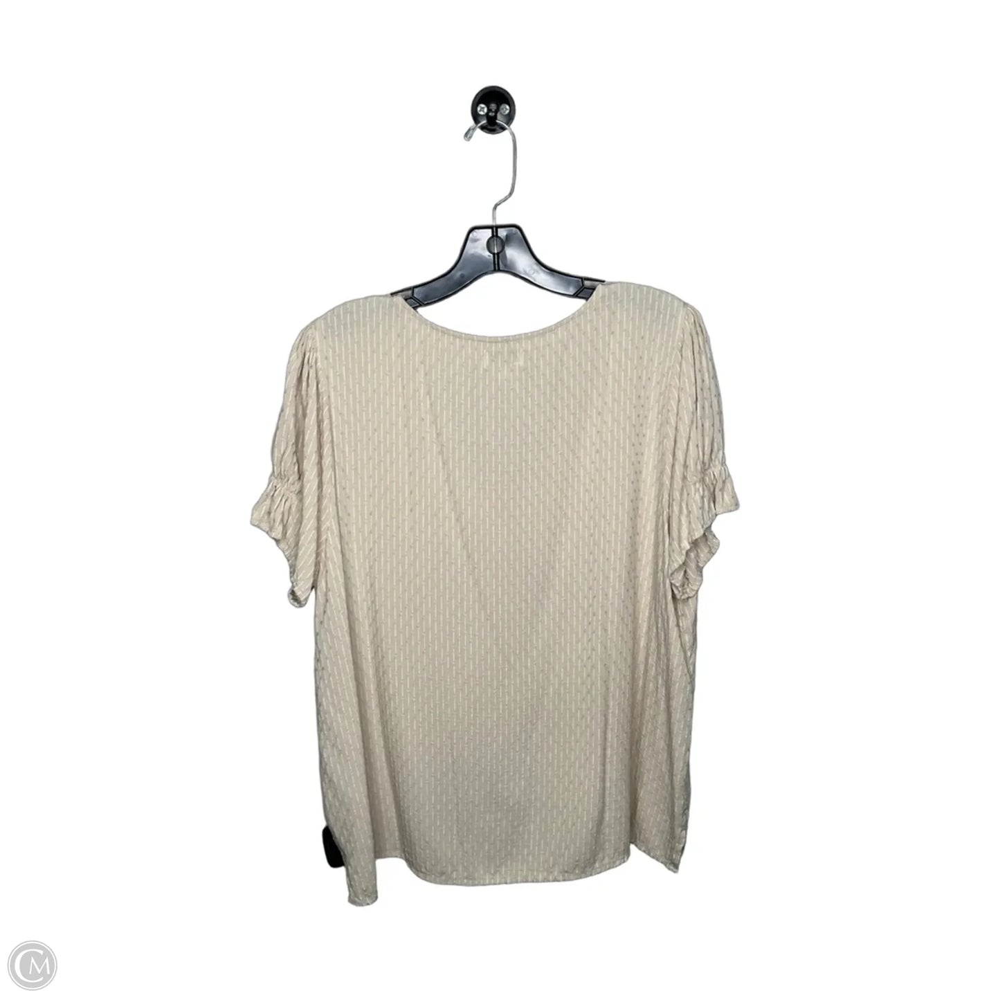 Top Short Sleeve By Croft And Barrow In Tan, Size: Xxl