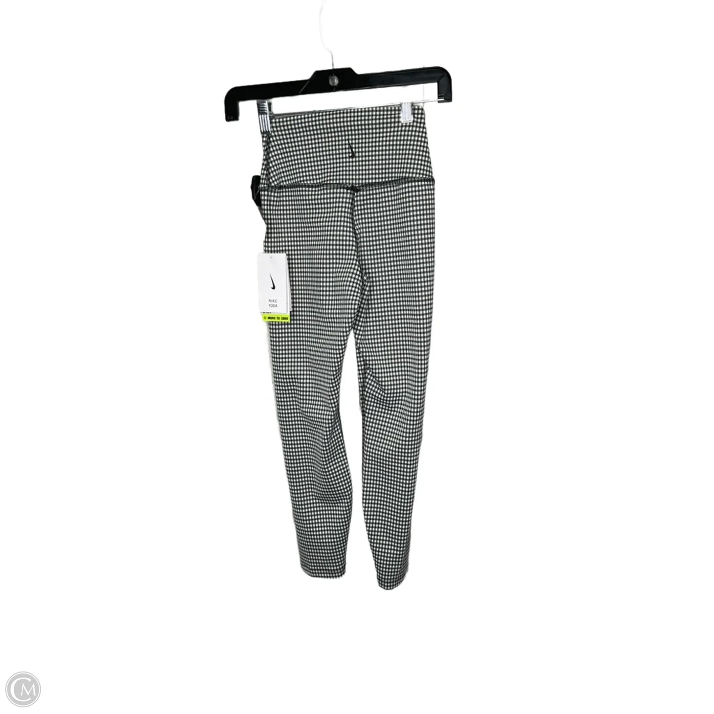 Athletic Leggings By Nike Apparel In Checkered Pattern, Size: Xs