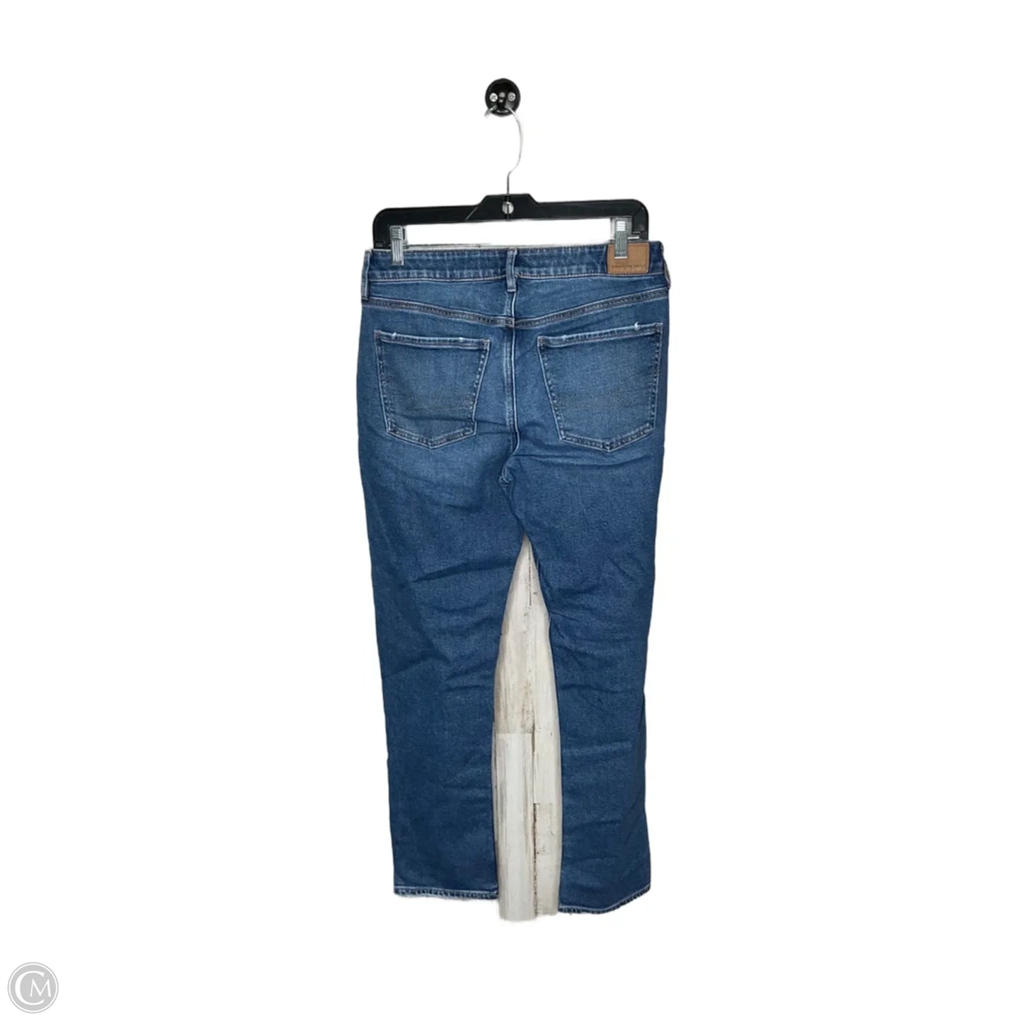 Jeans Straight By American Eagle In Blue Denim, Size: 4