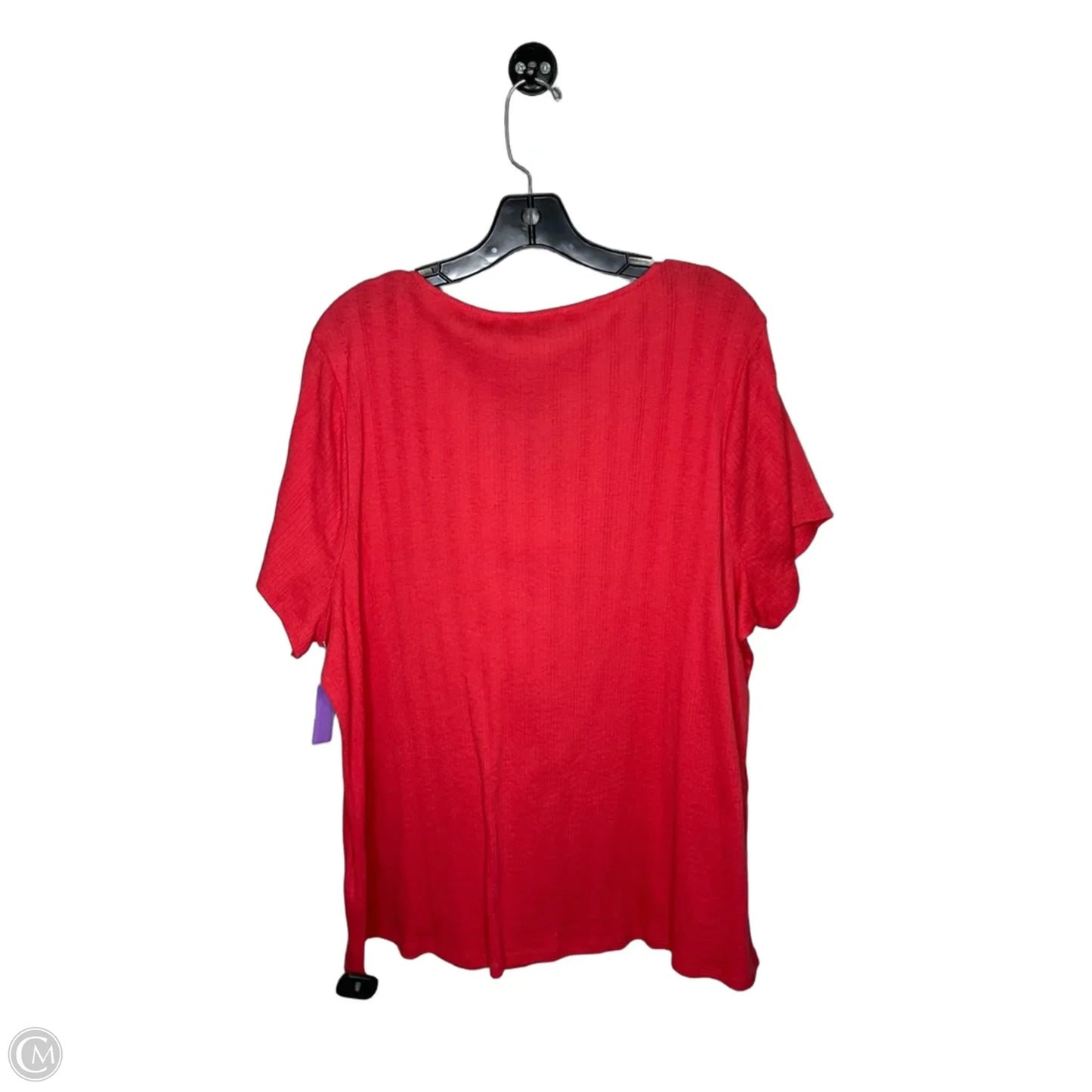 Top Short Sleeve By Soft Surroundings In Coral, Size: 1x