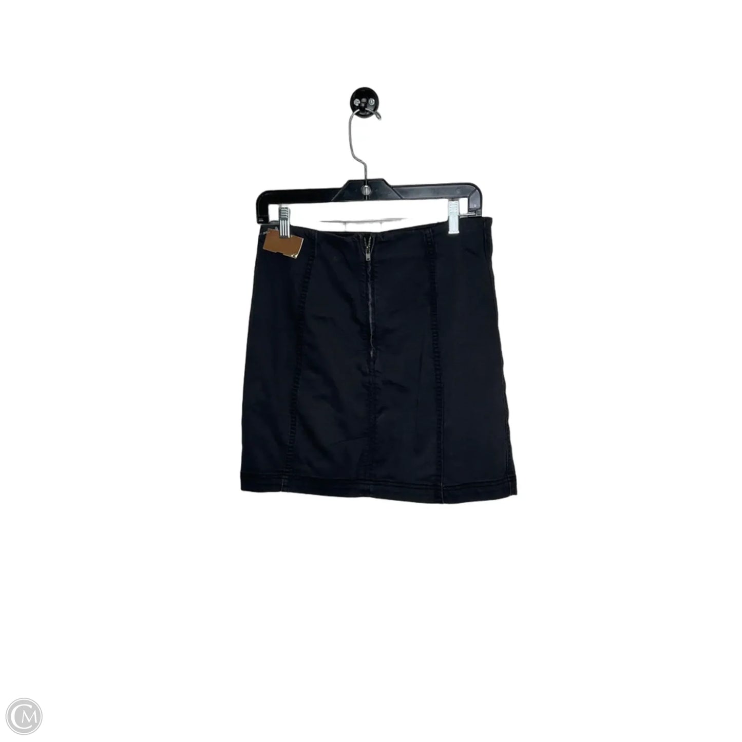 Skirt Mini & Short By Free People In Black Denim, Size: 10