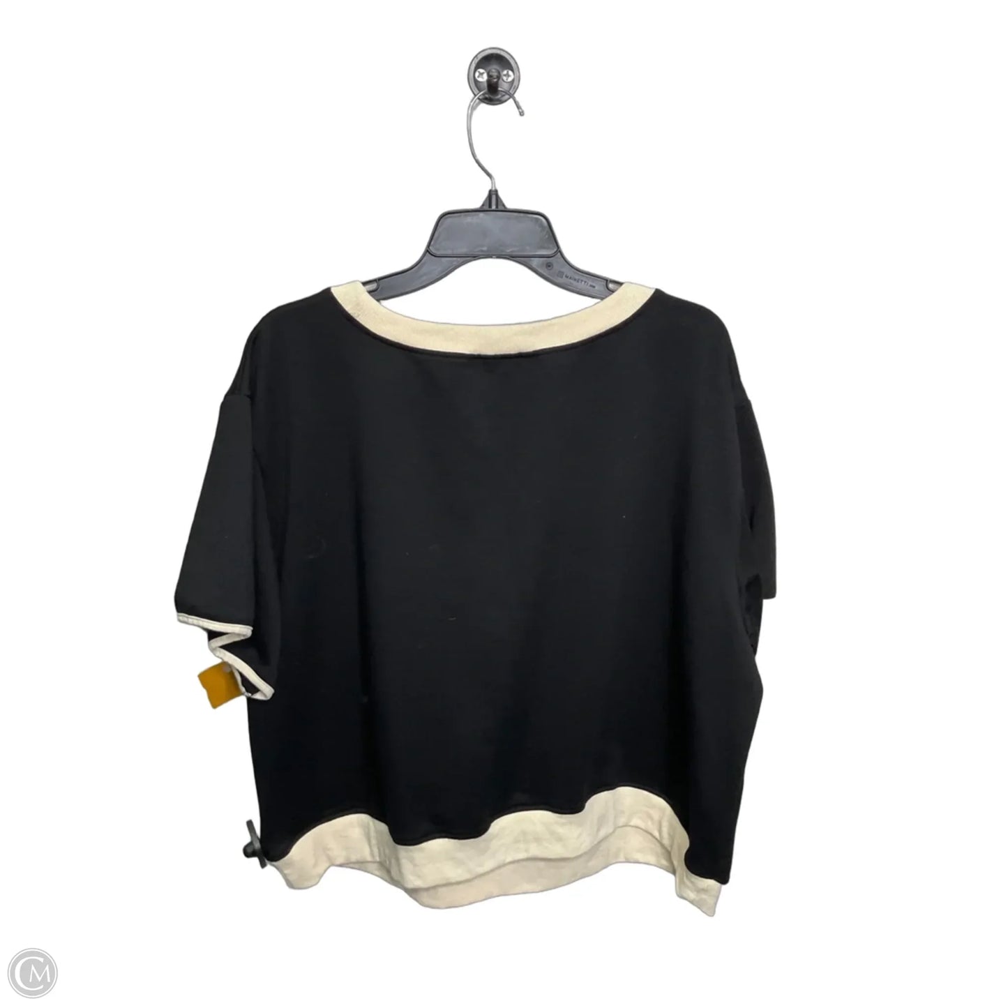 Top Short Sleeve By Clothes Mentor In Black & Cream, Size: Xl