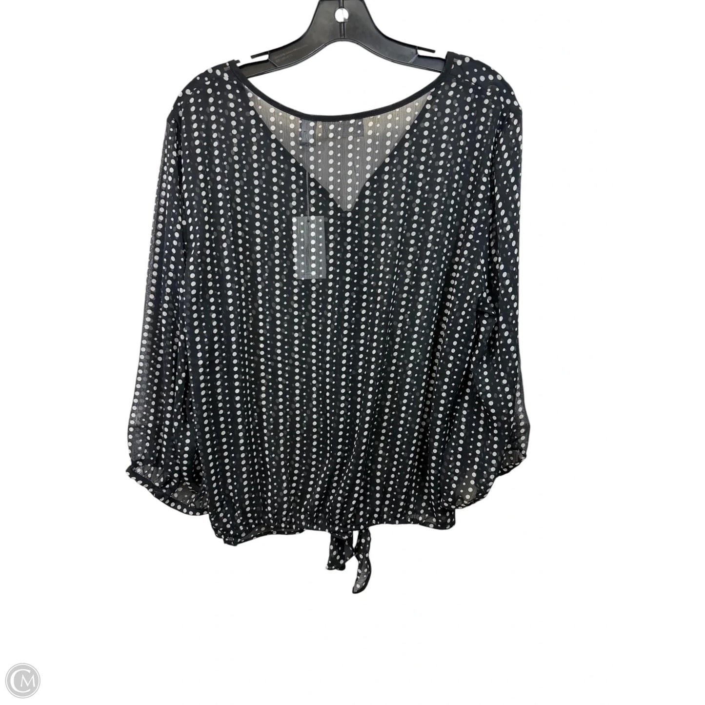 Top Short Sleeve By Chicos In Polkadot Pattern, Size: L