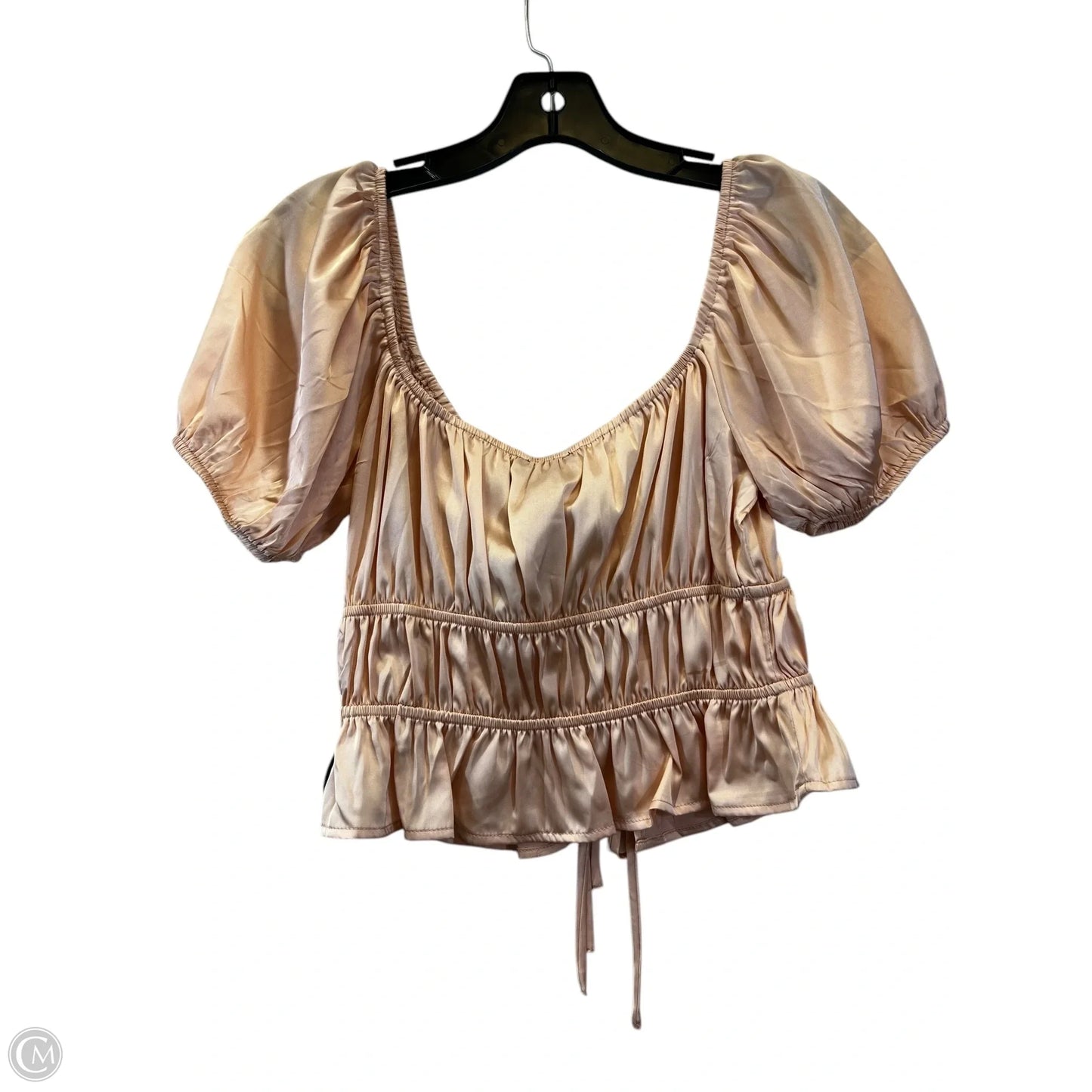 Top Short Sleeve By Forever 21 In Peach, Size: M