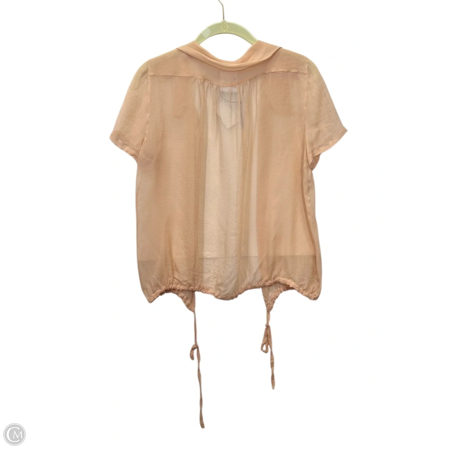 Top Short Sleeve Luxury Designer By Chanel In Peach, Size: M