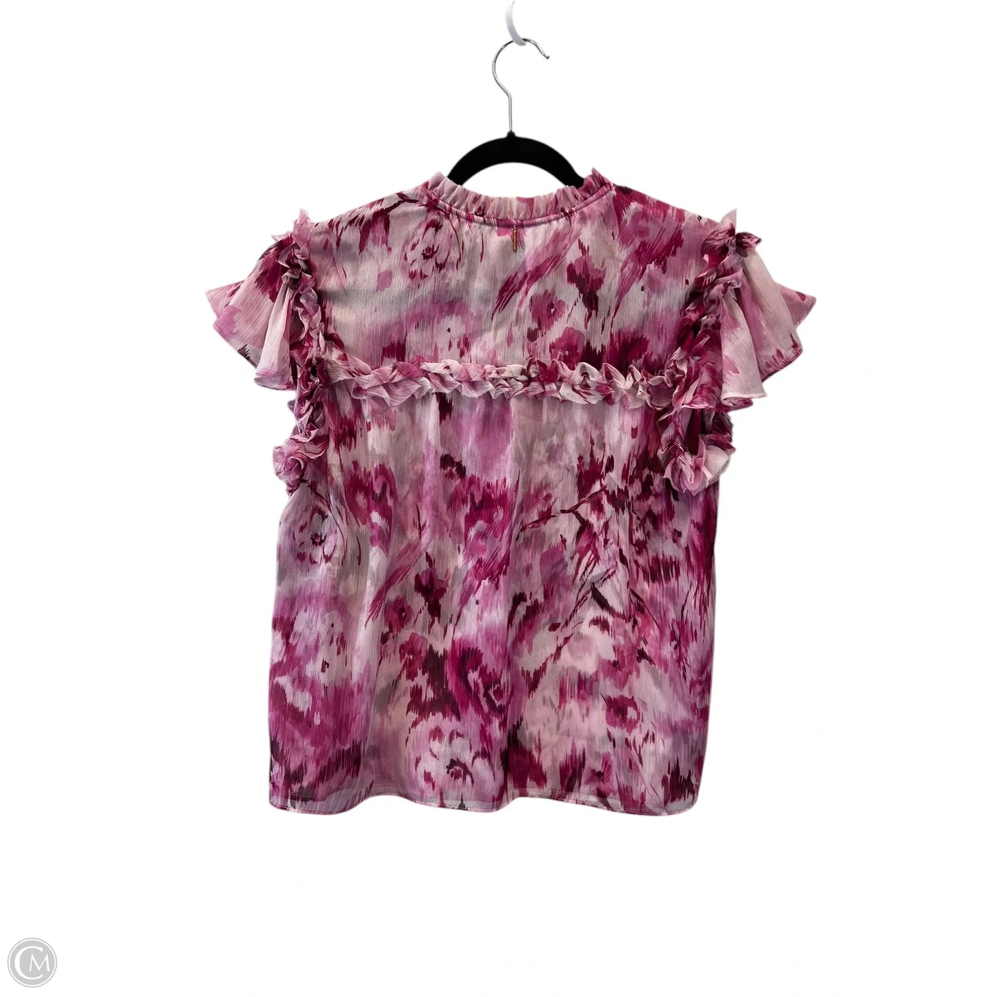 Top Short Sleeve Designer By Misha In Pink & Purple, Size: M