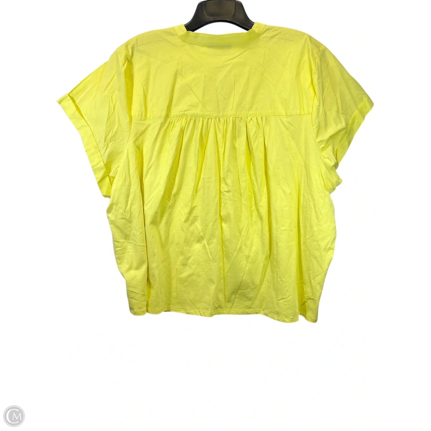 Top Short Sleeve By Lane Bryant In Yellow, Size: 4x