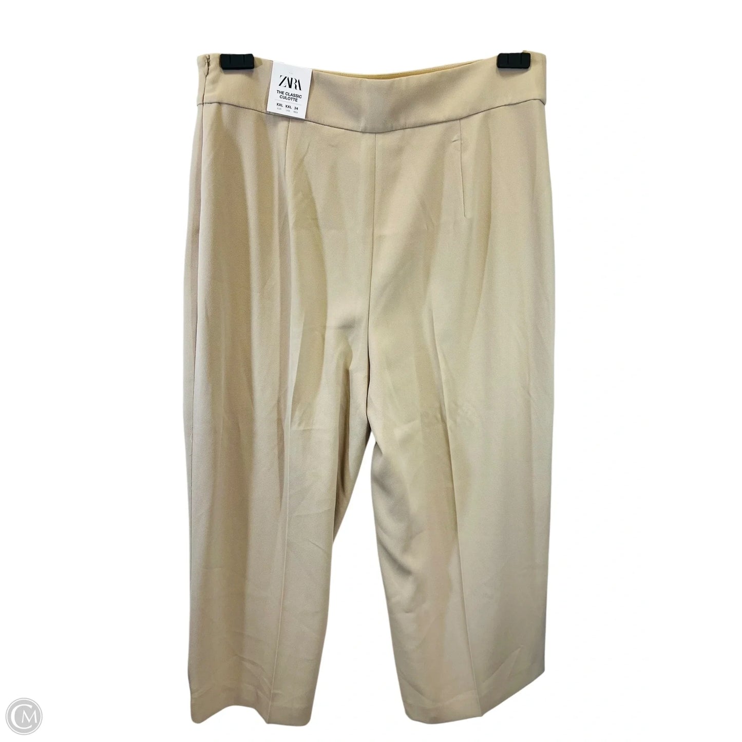 Pants Wide Leg By Zara In Tan, Size: Xxl