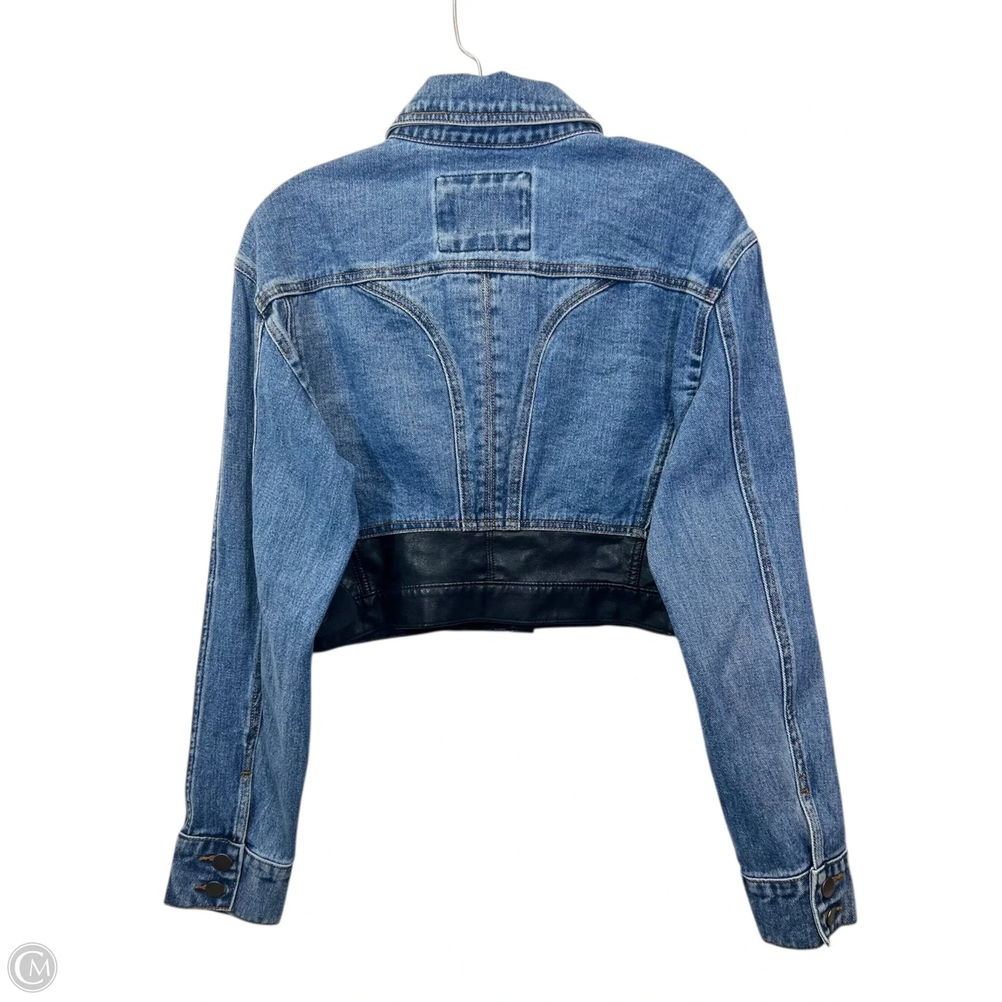 Jacket Denim By Fashion Nova In Black & Blue, Size: S