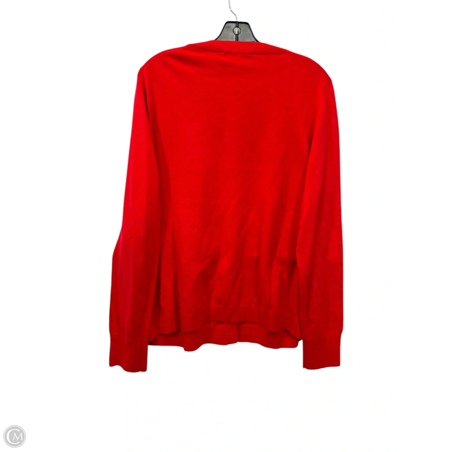Sweater Cardigan By Loft In Red, Size: Xl