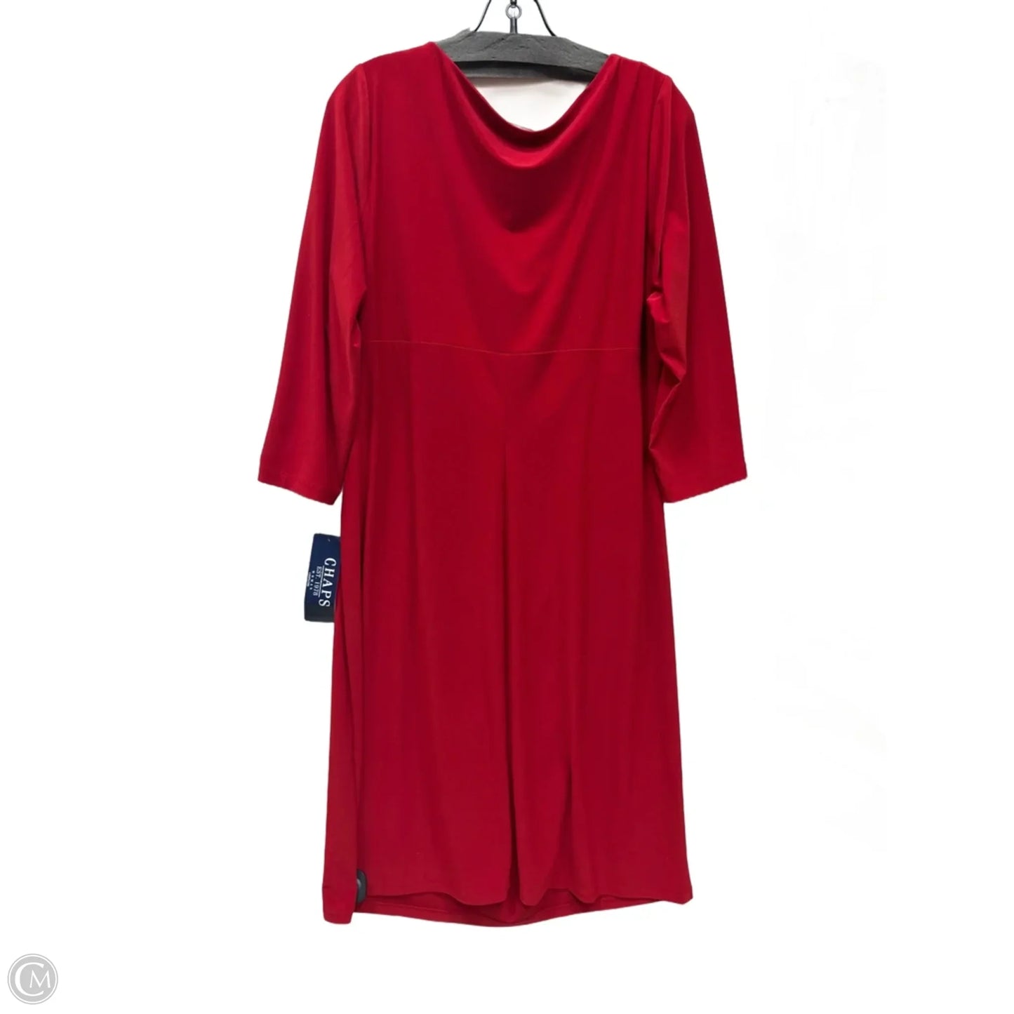 Dress Casual Midi By Chaps In Red, Size: Xl