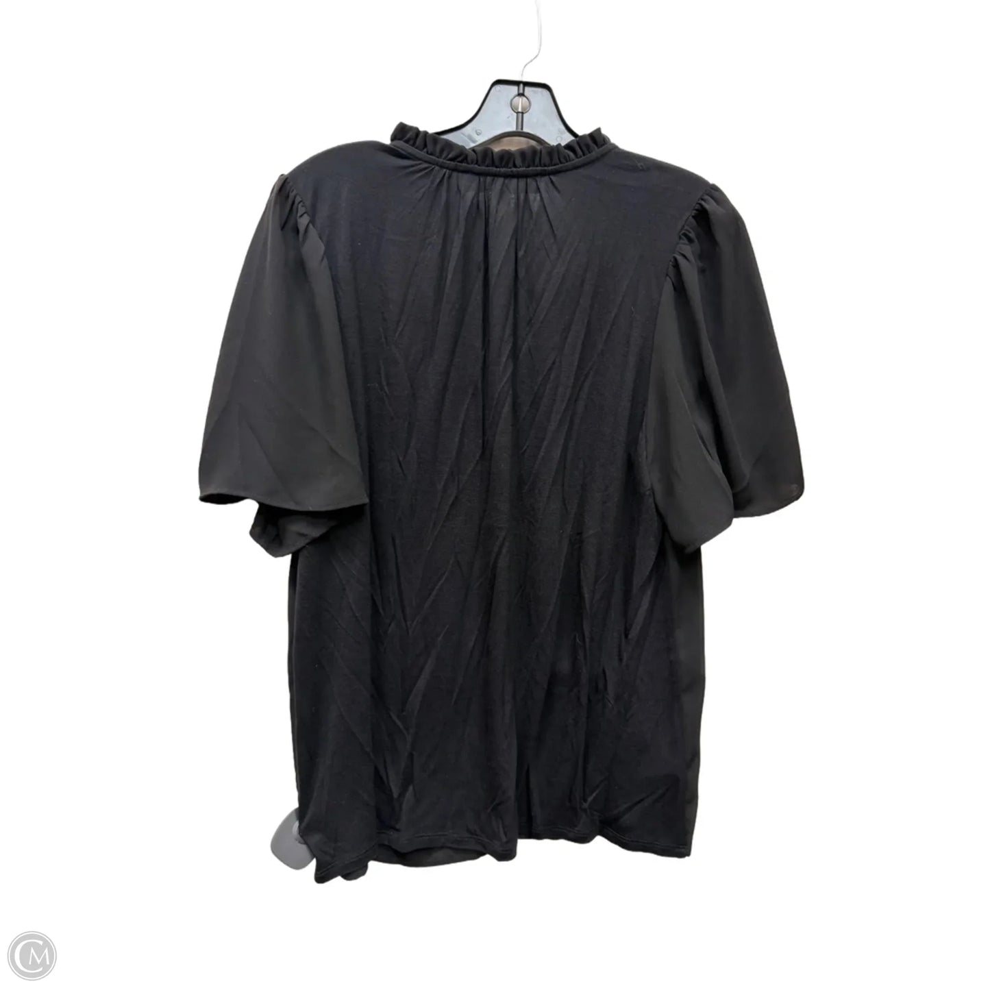 Top Short Sleeve By Loft In Black, Size: M