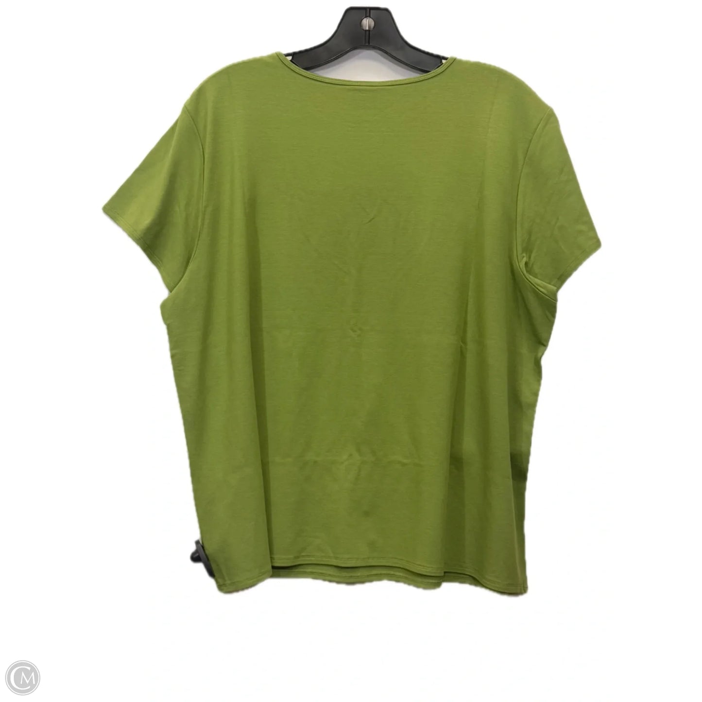 Top Short Sleeve Designer By Eileen Fisher In Green, Size: Xl