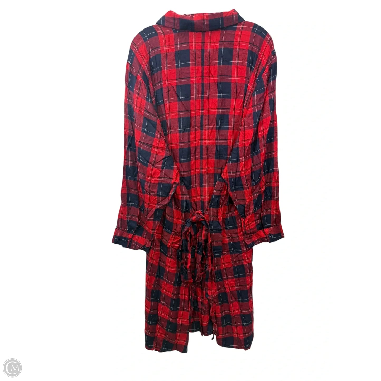 Dress Casual Midi By Lane Bryant In Blue & Red, Size: 5x