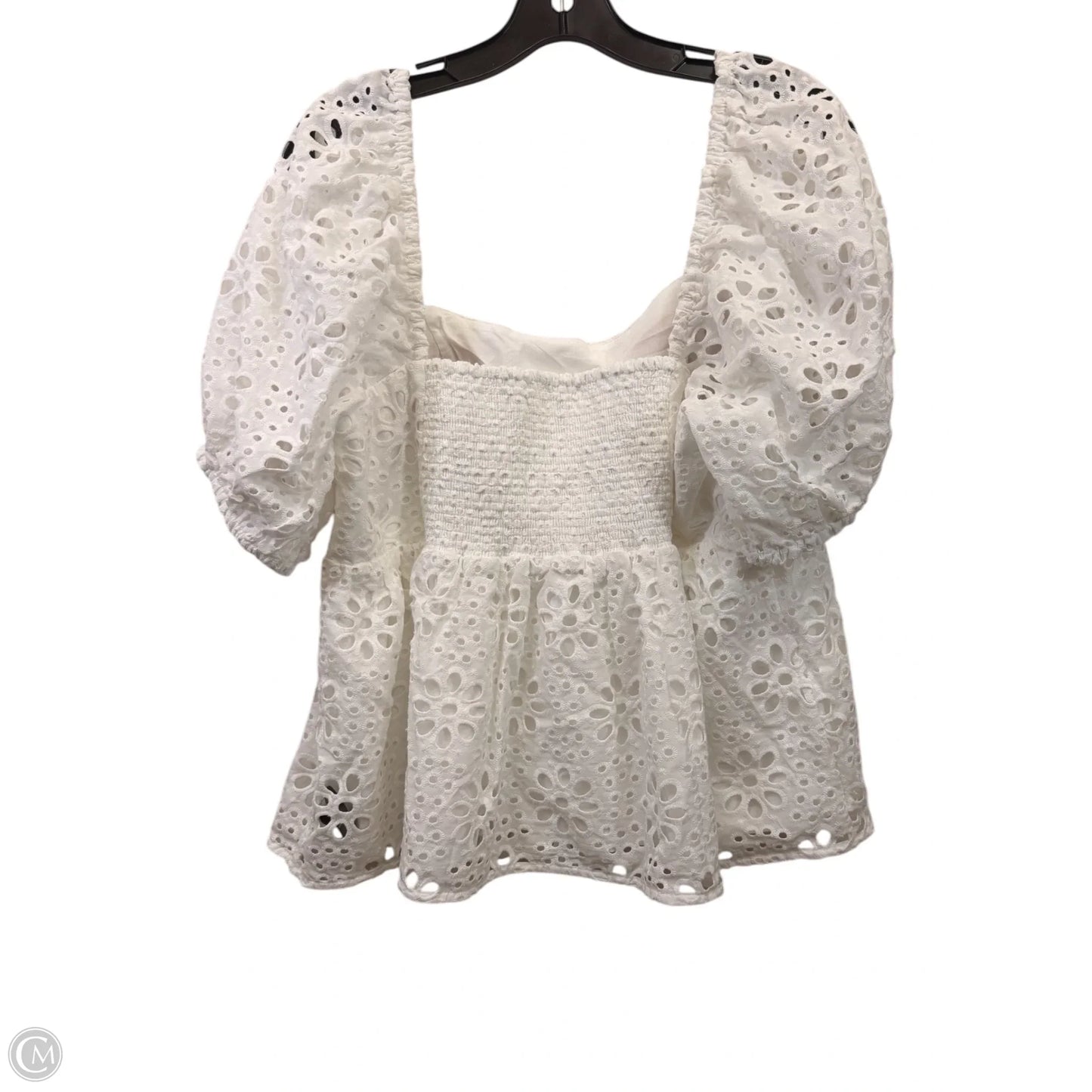 Top Short Sleeve Designer By Lilly Pulitzer In White, Size: Xl