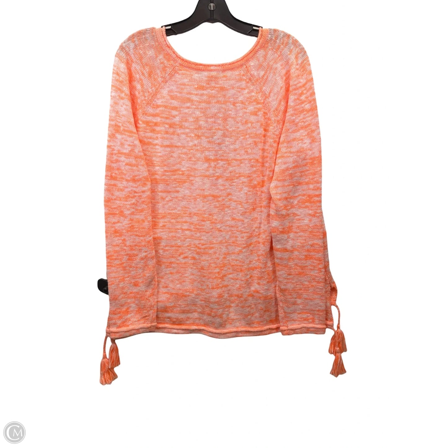 Sweater By Lilly Pulitzer In Orange & White, Size: Xl