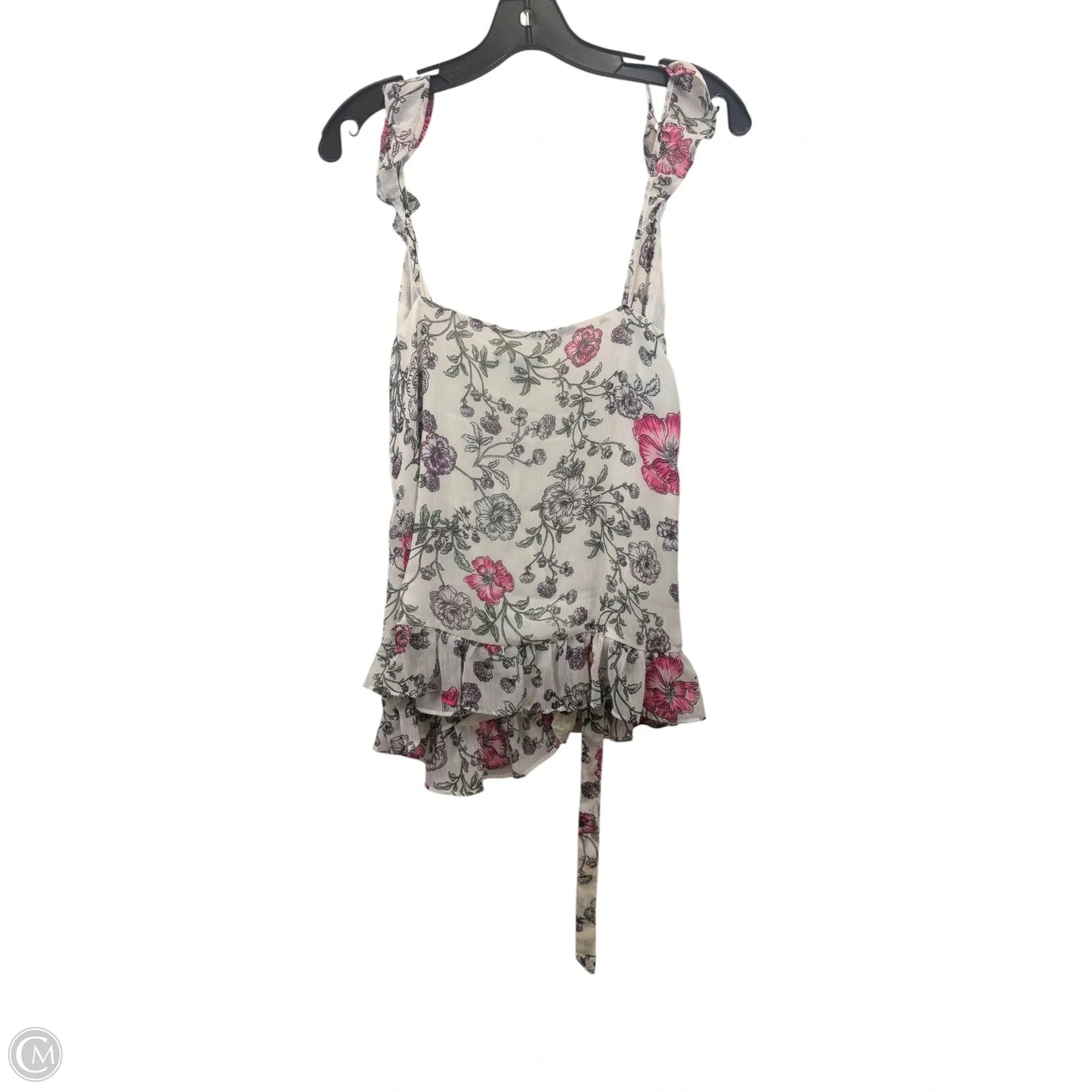 Top Sleeveless By Express In Floral Print, Size: L