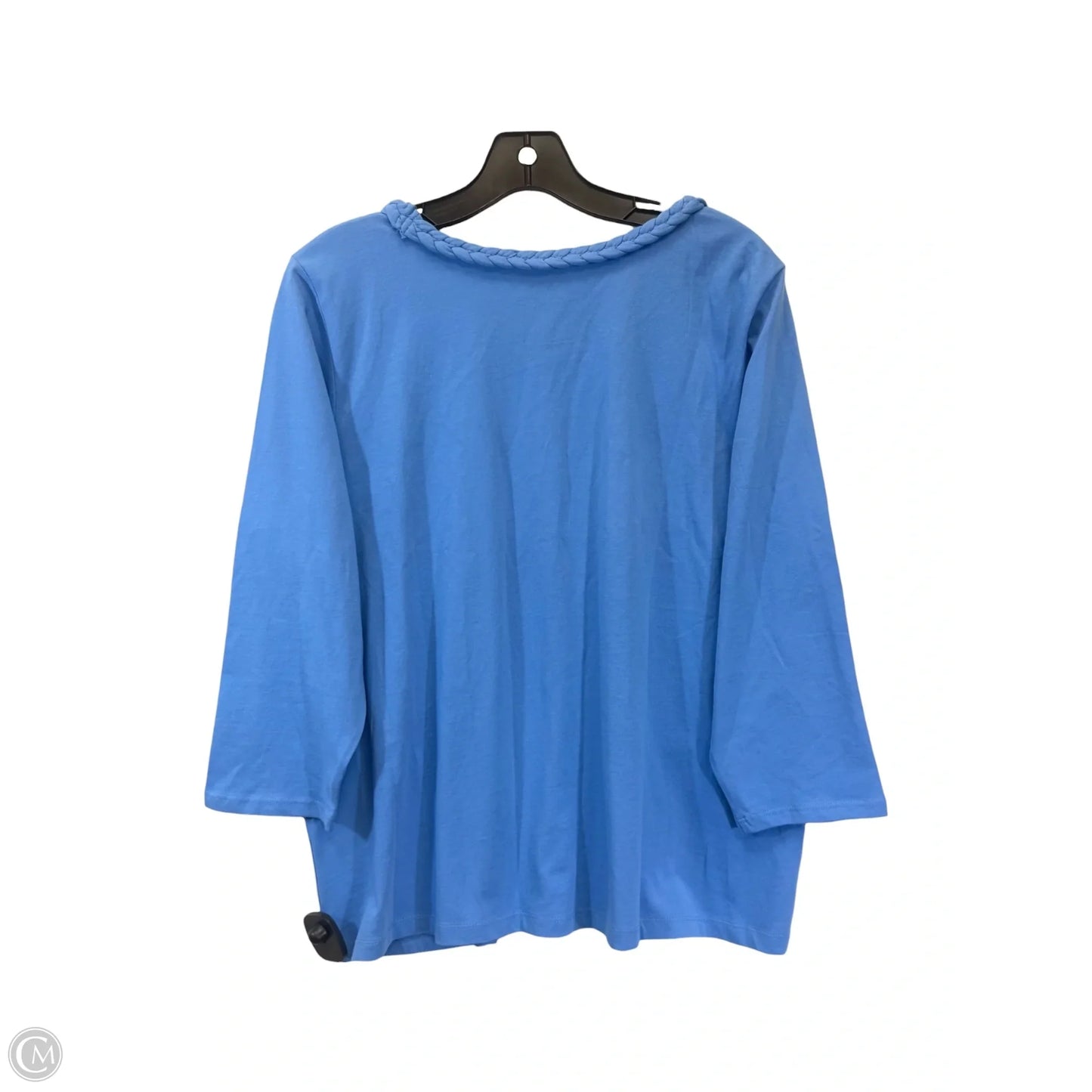 Top 3/4 Sleeve Designer By Lilly Pulitzer In Blue, Size: Xl