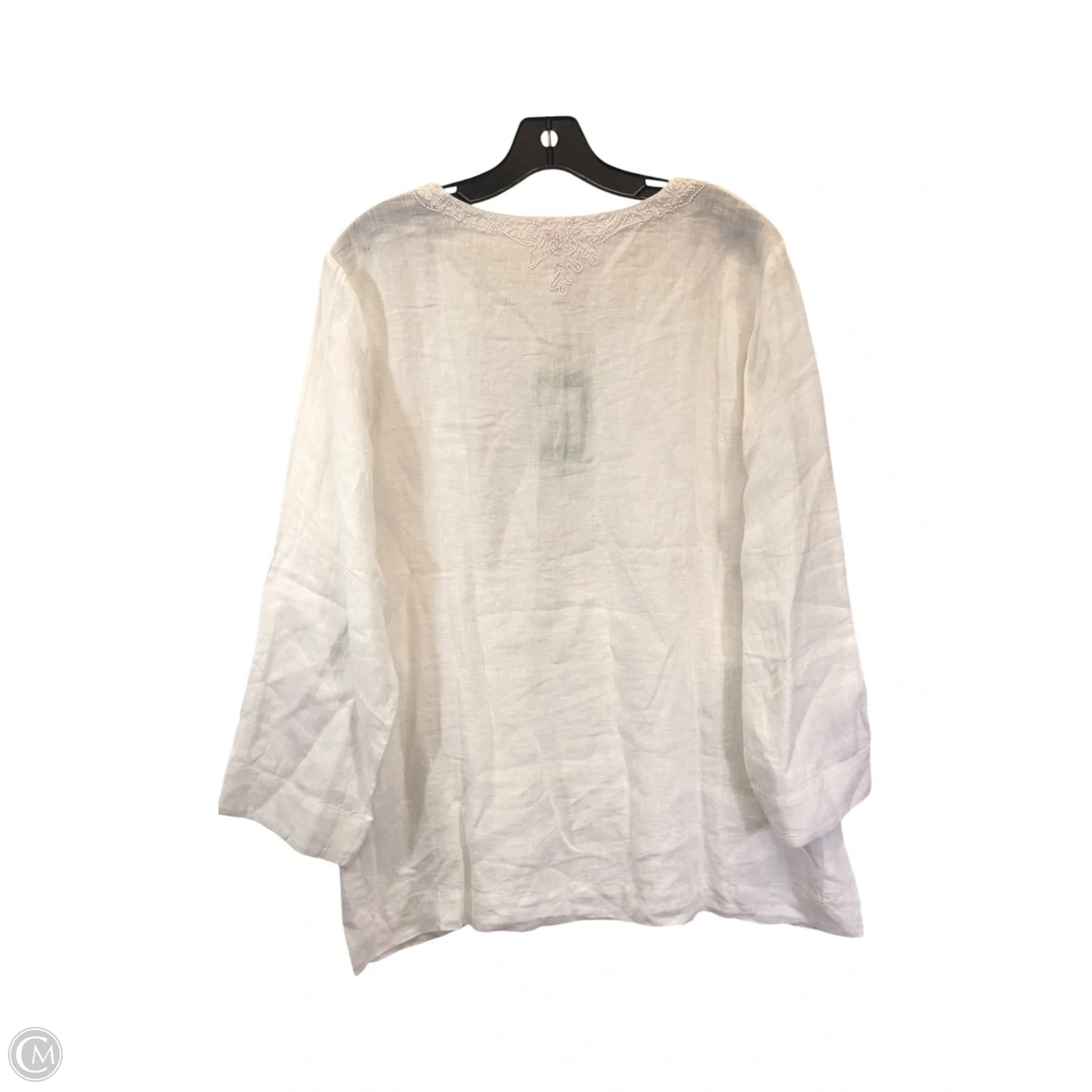 Top Long Sleeve Designer By Lilly Pulitzer In White, Size: Xl
