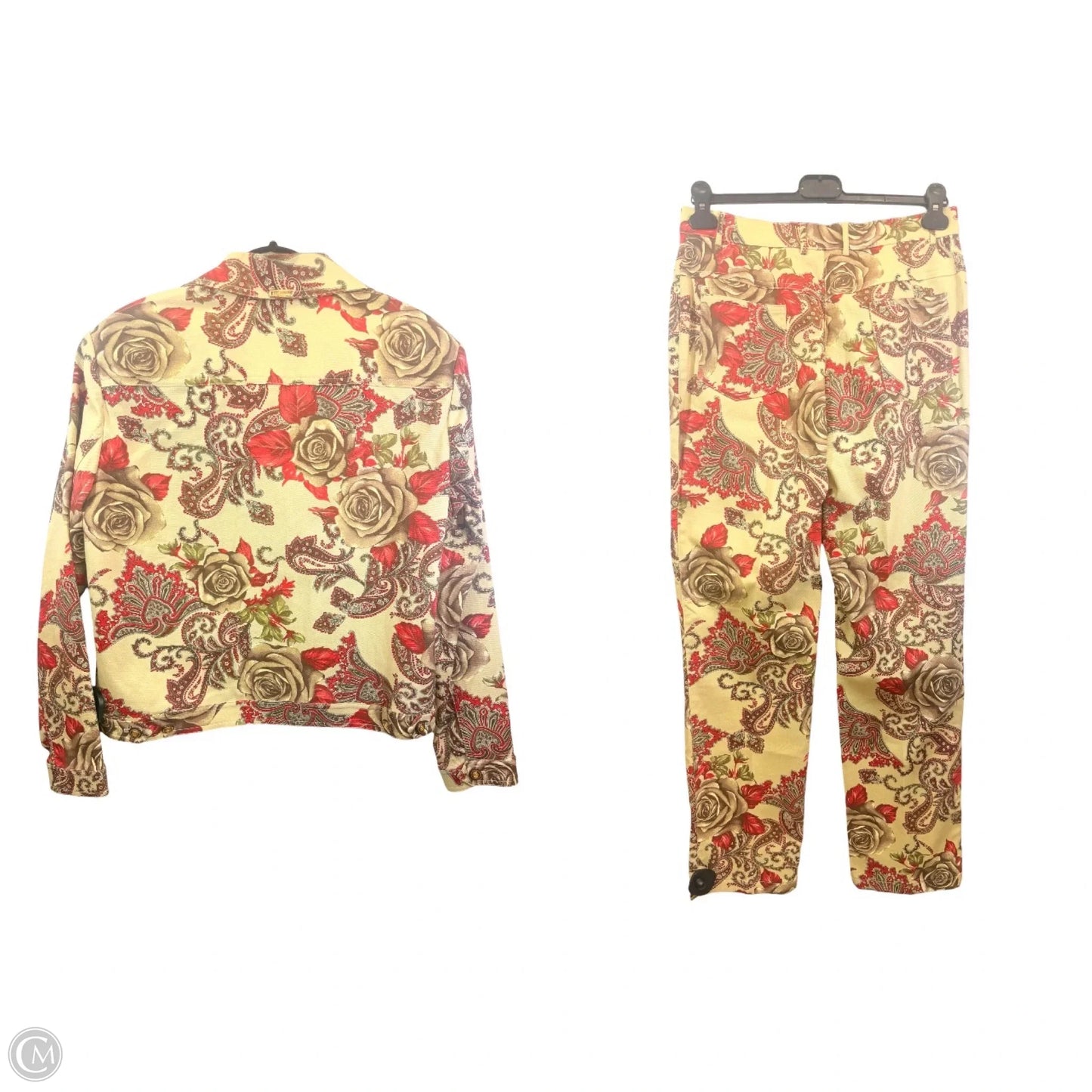 Pants Set 2pc By St. John In Red & Tan, Size: M