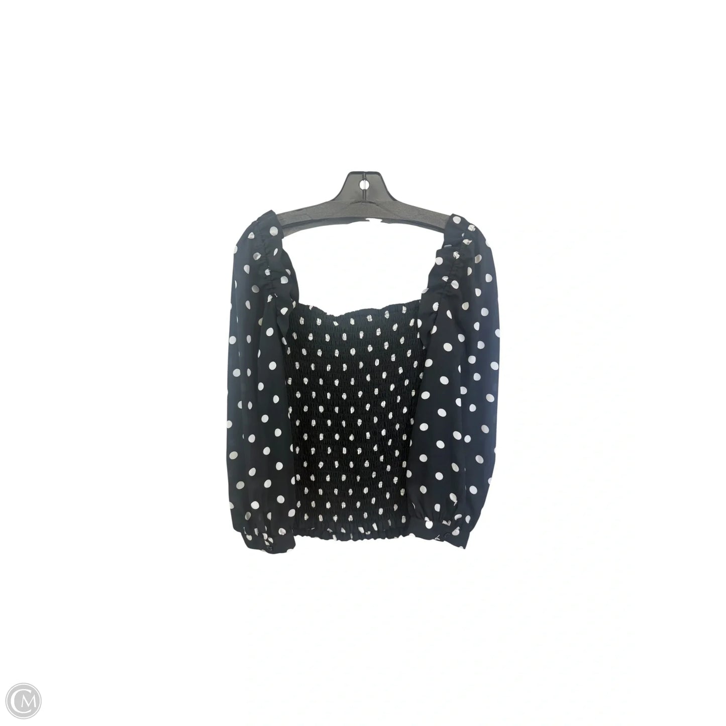 Top Long Sleeve By New York And Co In Black & White, Size: M