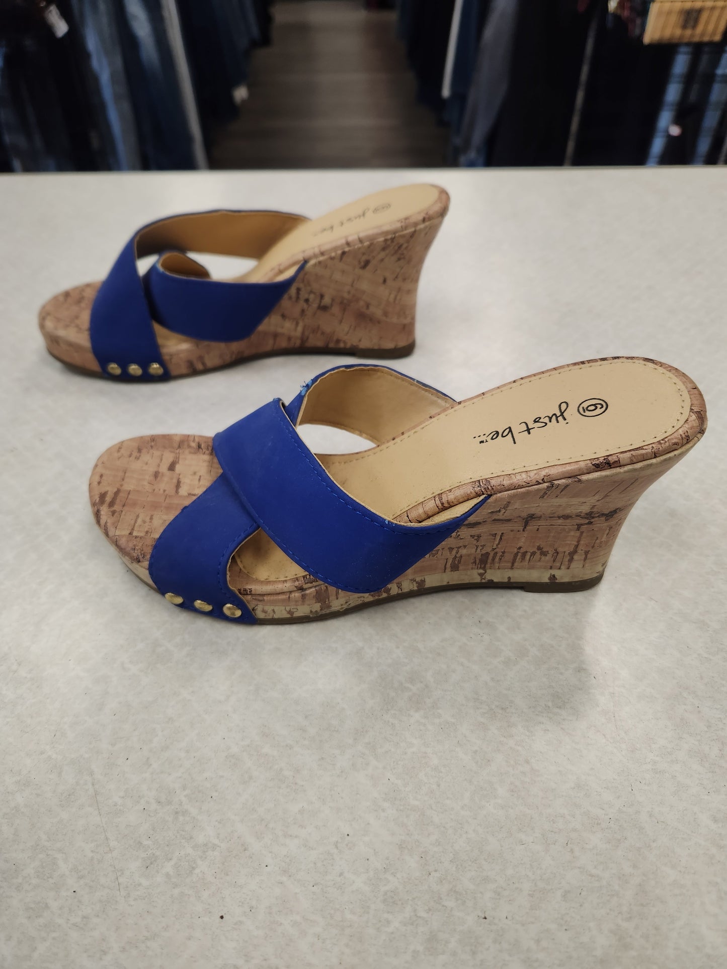 Sandals Heels Wedge By Just Be Size: 6