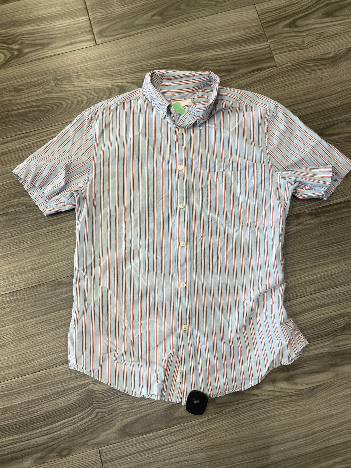 Blouse Short Sleeve By Cmc In Striped Pattern, Size: M