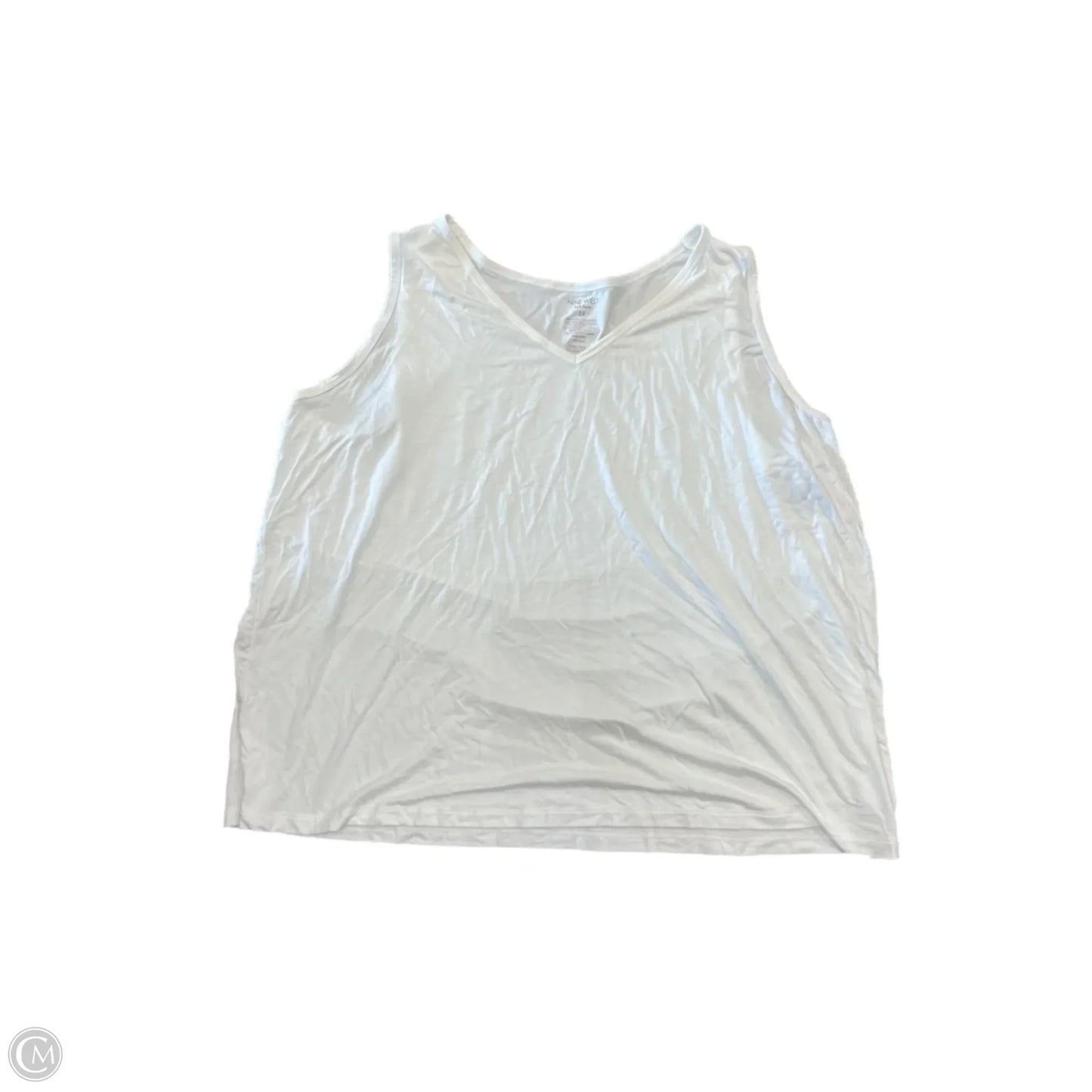 Tank Top By Nine West In White, Size: 3x