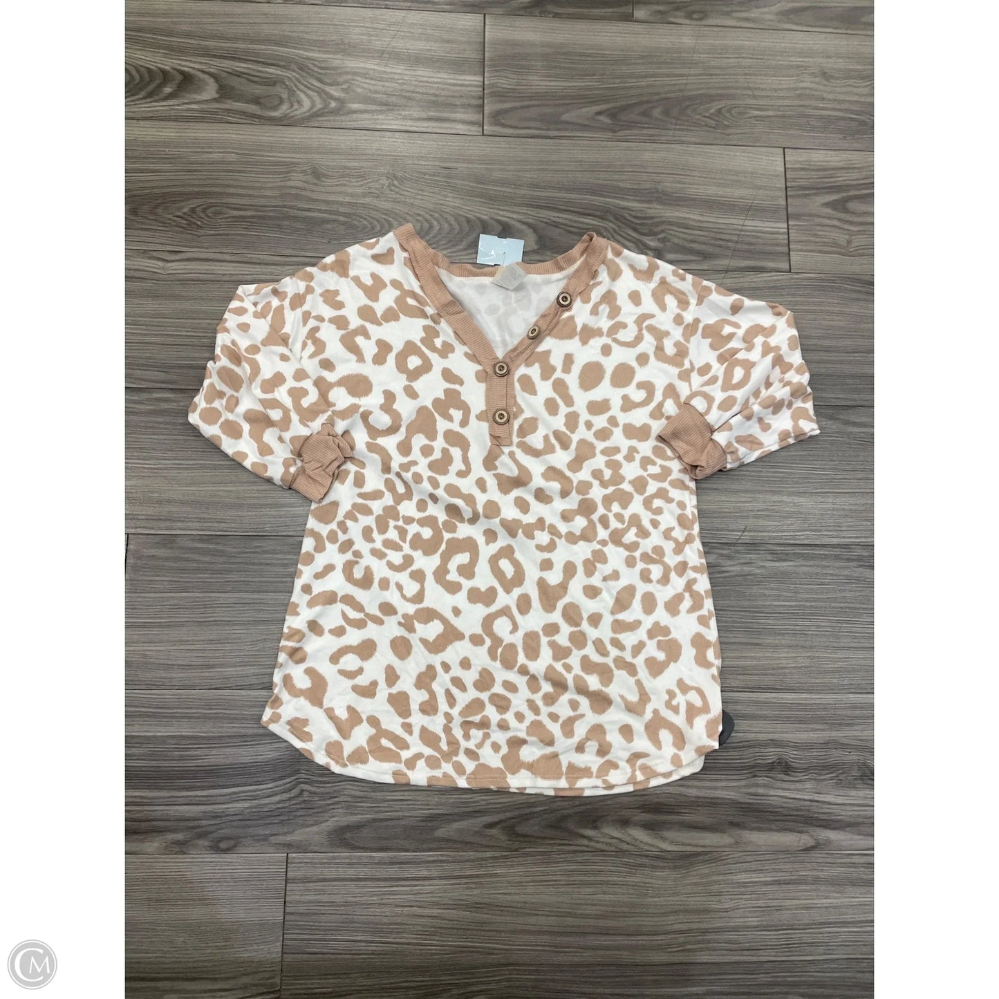Top Long Sleeve By 7th Ray In Animal Print, Size: S
