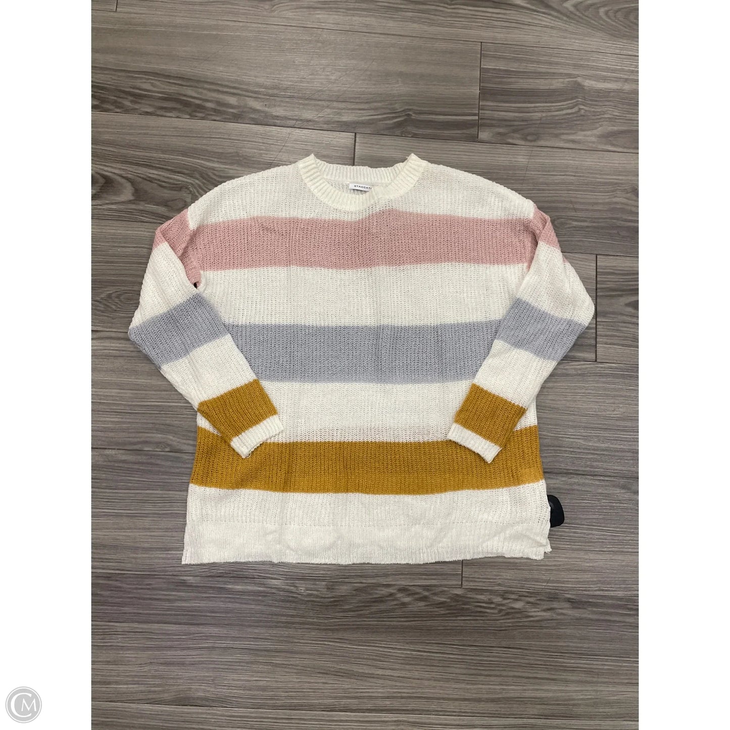 Sweatshirt Crewneck By Staccato In Striped Pattern, Size: S