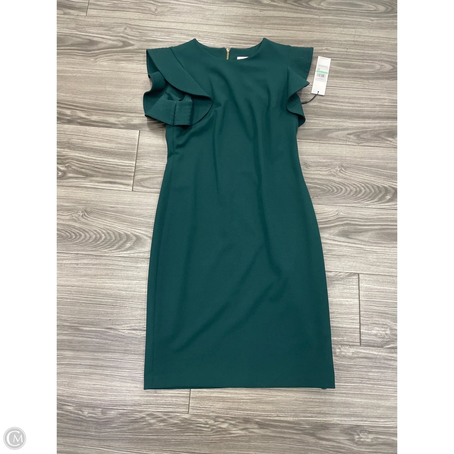 Dress Party Midi By Calvin Klein In Green, Size: 8