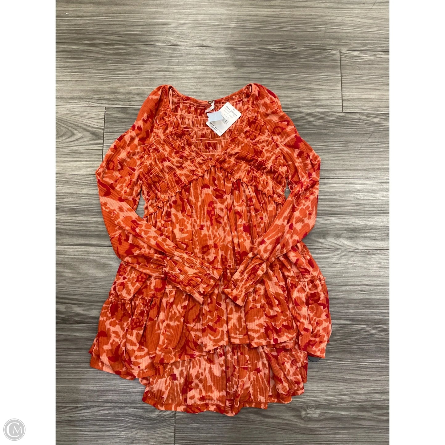 Tunic Long Sleeve By Free People In Red, Size: S