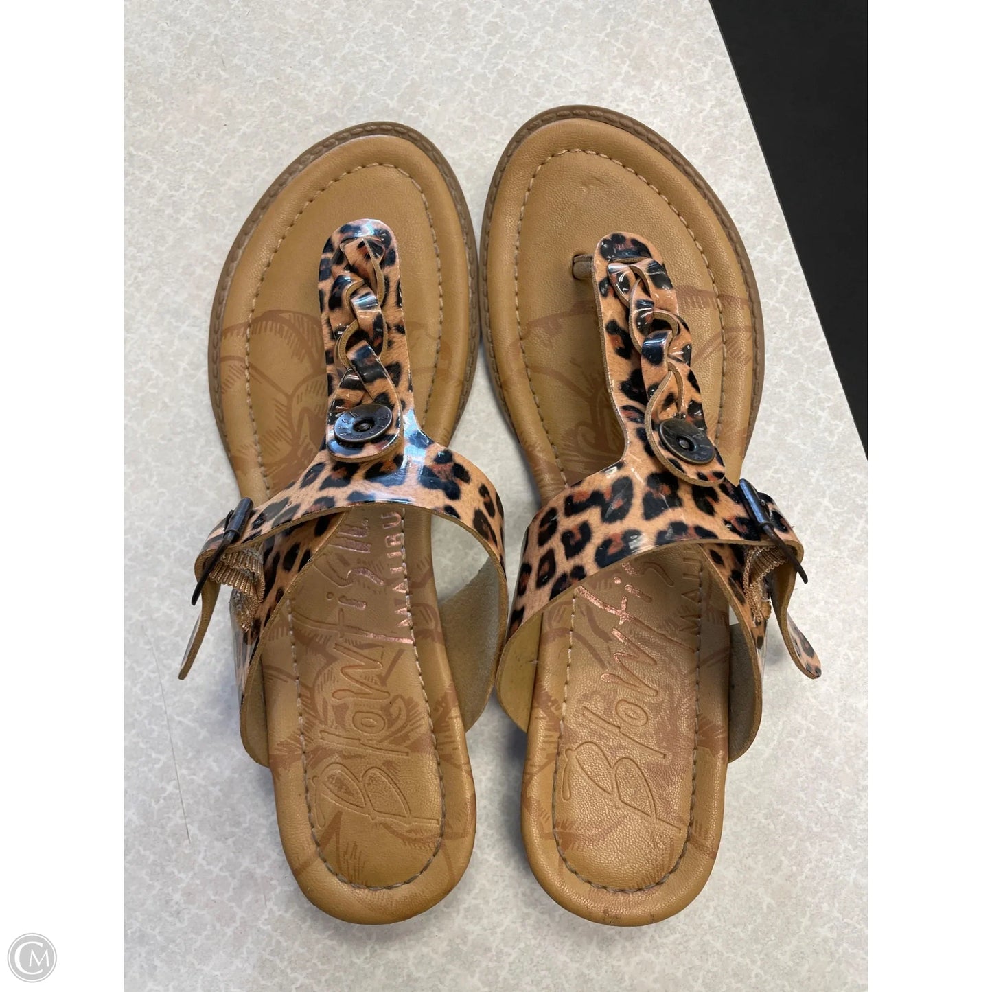 Sandals Flip Flops By Blowfish In Animal Print, Size: 9