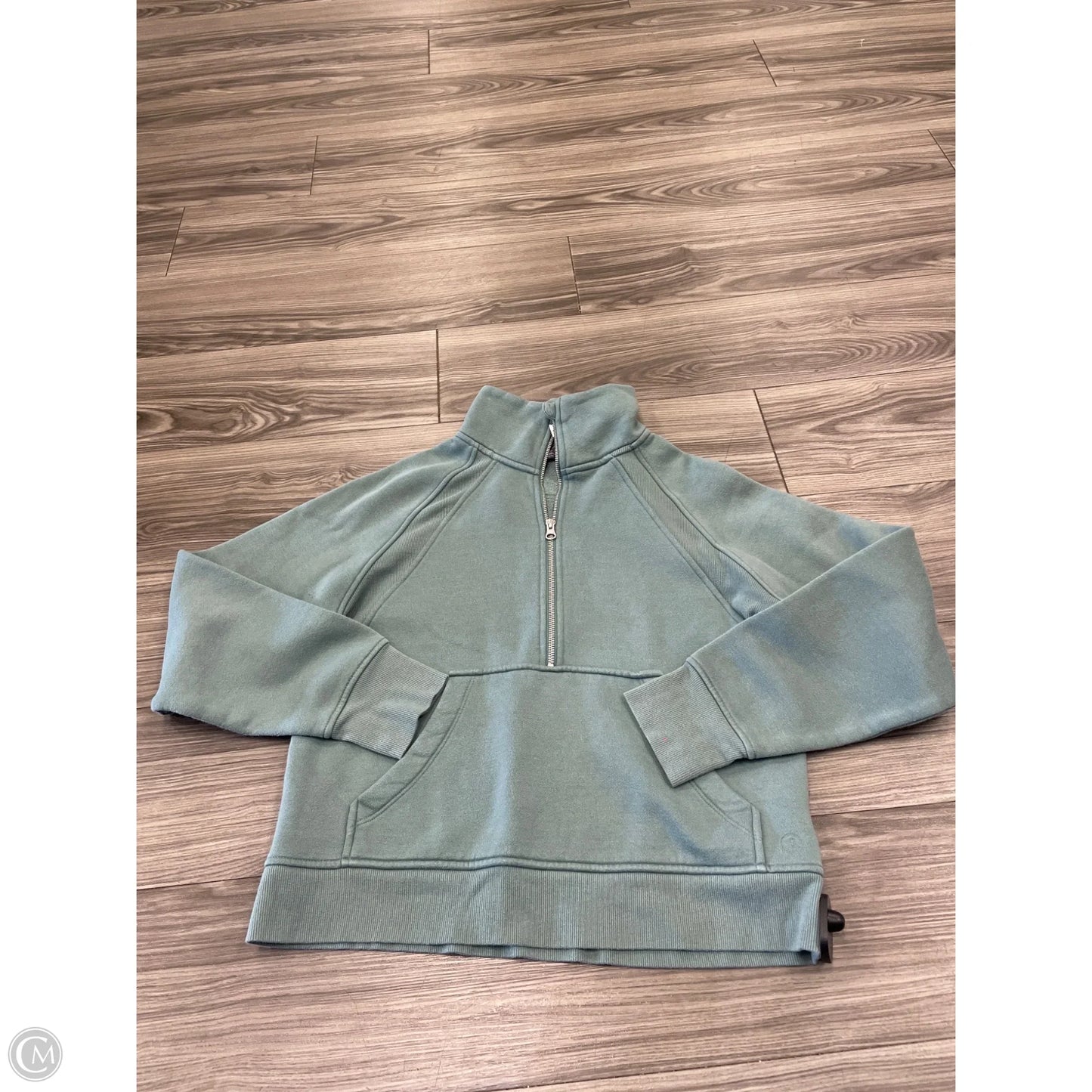 Sweatshirt Collar By Danskin In Green, Size: M