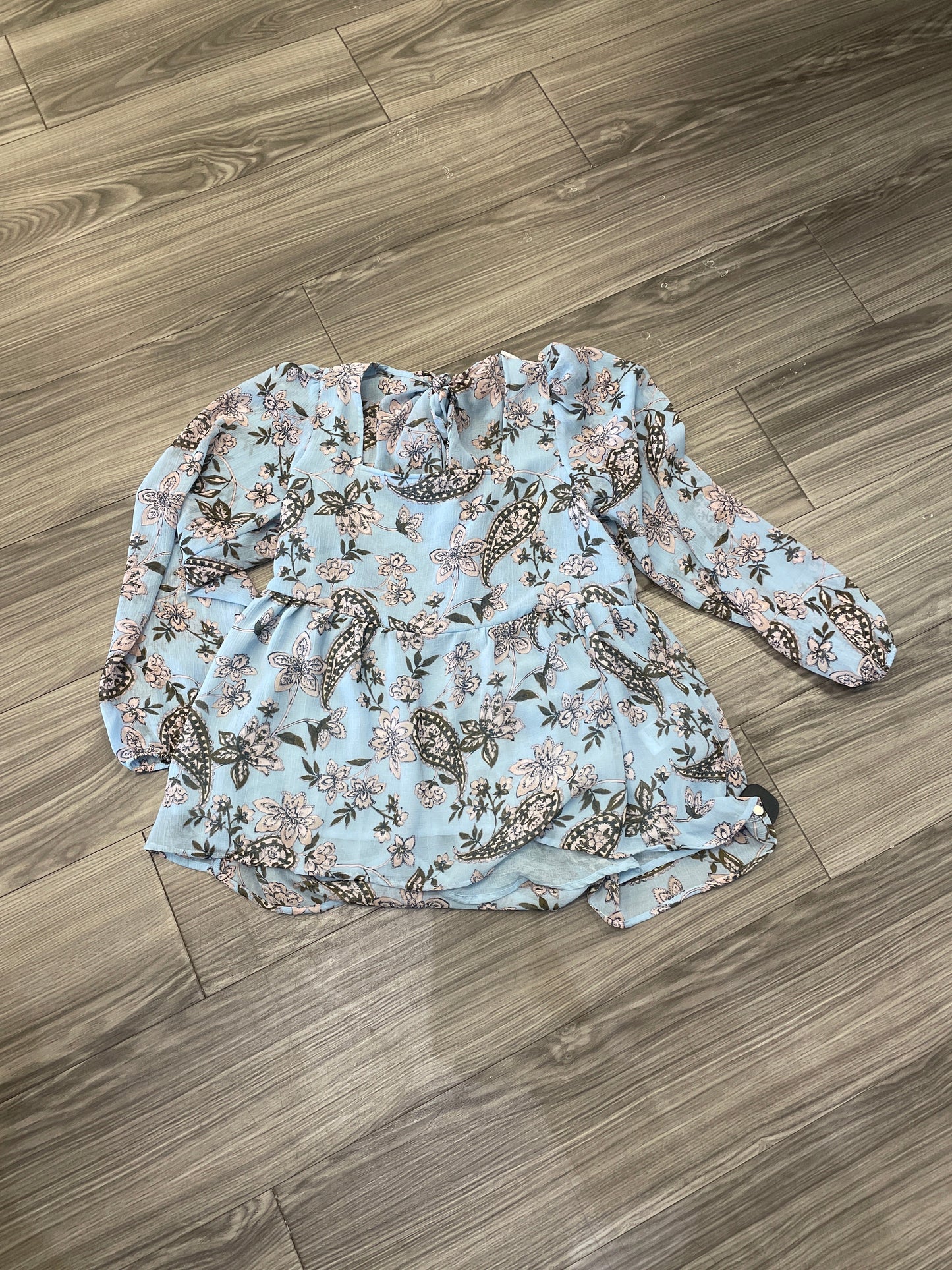 Top Long Sleeve By American Eagle In Floral Print, Size: S