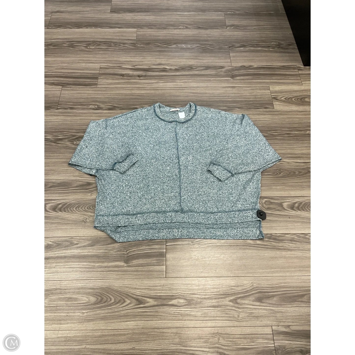 Sweater By Zenana In Blue & Cream, Size: 1x