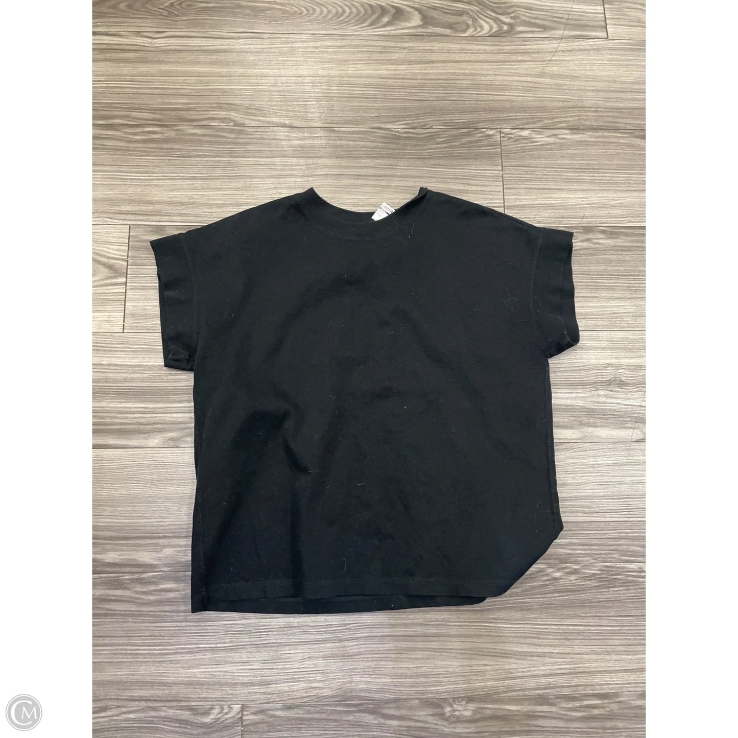 Top Short Sleeve By Uniqlo In Black, Size: Xl