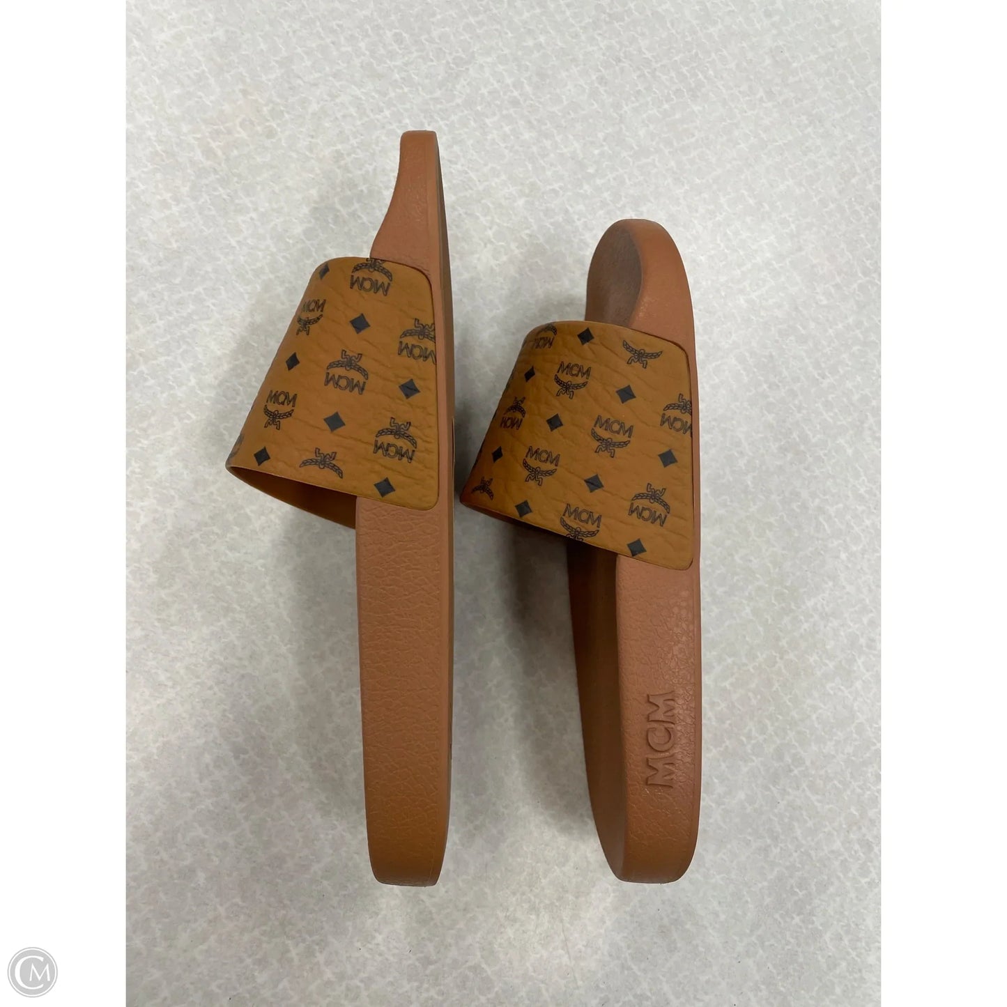 Sandals Luxury Designer By Mcm In Brown, Size: 7