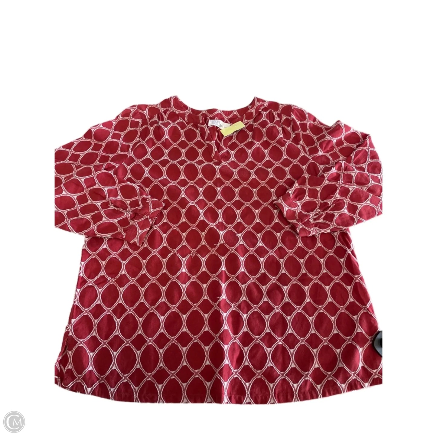 Top Long Sleeve By Time And Tru In Red, Size: M