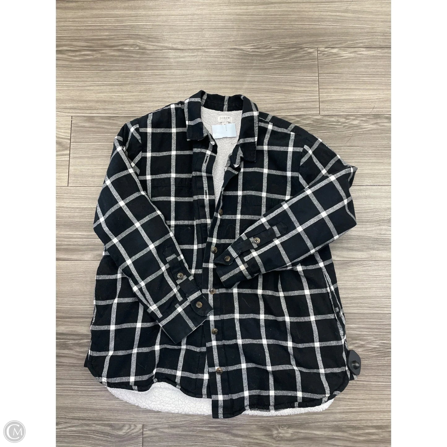 Jacket Fleece By J. Crew In Black, Size: M