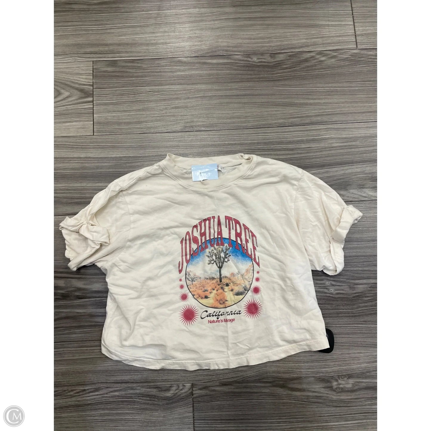 Top Short Sleeve By Altard State In Beige, Size: M