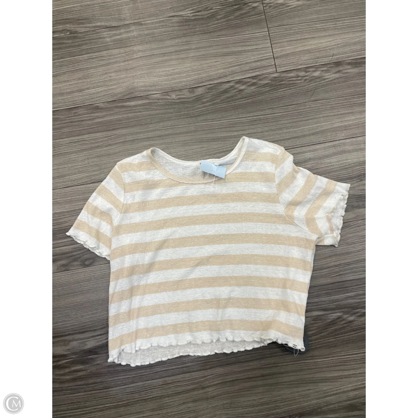 Top Short Sleeve By Billabong In White, Size: S