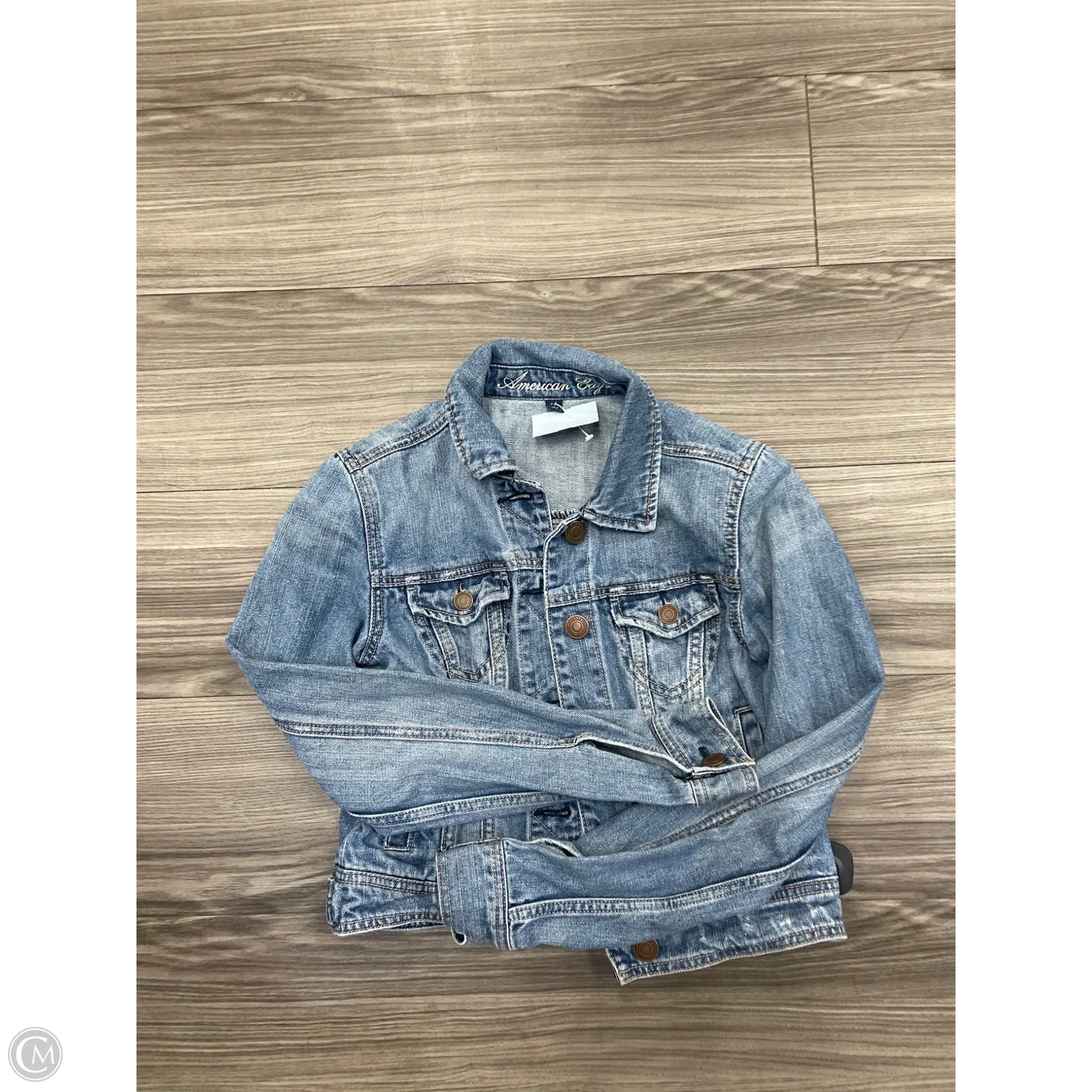 Jacket Denim By American Eagle In Blue, Size: S